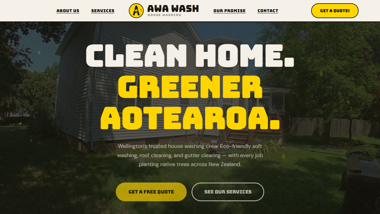 Awa Wash website
